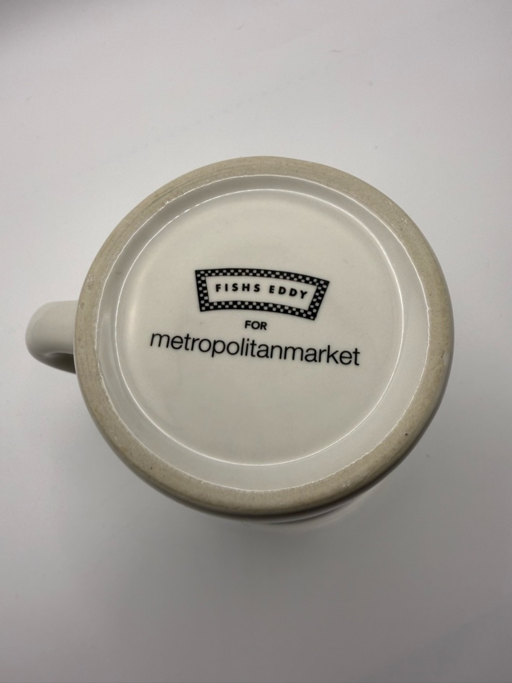 FISHS EDDY White Seattle Skyline Ceramic Mug w/Black Illustration - Picture 4 of 7